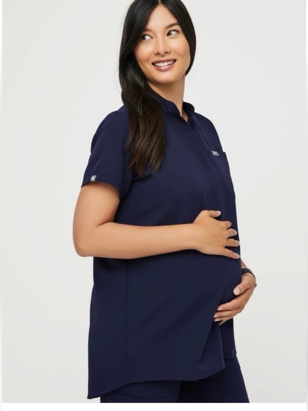 FIGS Kitale Navy Maternity Scrub Top Size Medium